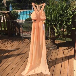 BCBGeneration cut-out waist maxi gown size 0